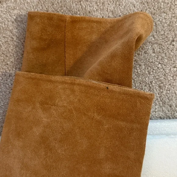 Sam Edelman Camel Suede Tan Knee-High Victoria Boots Size 8 - Picture 15 of 15